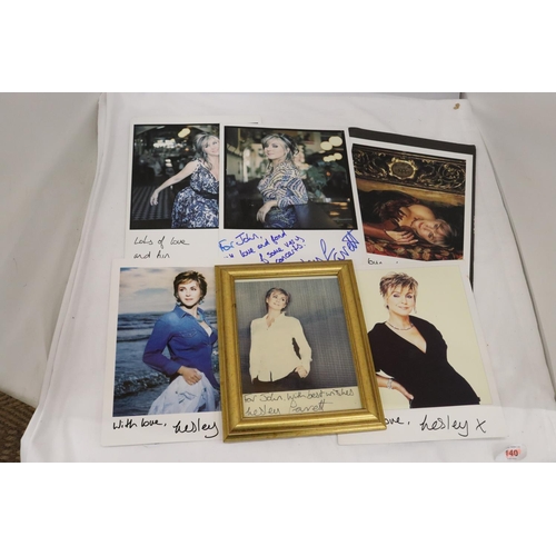 261 - A COLLECTION OF LESLEY GARRETT SIGNED PHOTOS, ONE FRAMED