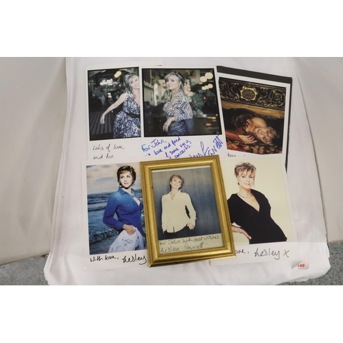 261 - A COLLECTION OF LESLEY GARRETT SIGNED PHOTOS, ONE FRAMED