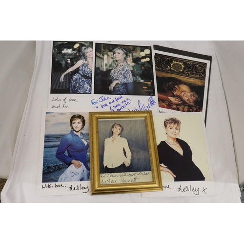 261 - A COLLECTION OF LESLEY GARRETT SIGNED PHOTOS, ONE FRAMED