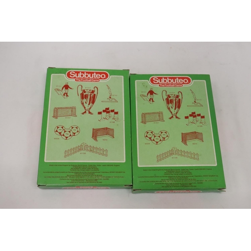 280 - TWO BOXED VINTAGE SUBBUTEO TEAMS 654 SPURS AND 642 ARSENAL