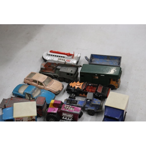 286 - A QUANTITY OF VINTAGE MATCHBOX AND LESNEY DIECAST VEHICLES