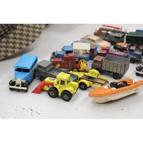 286 - A QUANTITY OF VINTAGE MATCHBOX AND LESNEY DIECAST VEHICLES