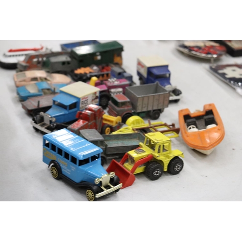 286 - A QUANTITY OF VINTAGE MATCHBOX AND LESNEY DIECAST VEHICLES