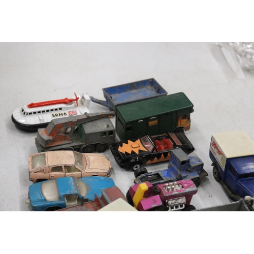 286 - A QUANTITY OF VINTAGE MATCHBOX AND LESNEY DIECAST VEHICLES