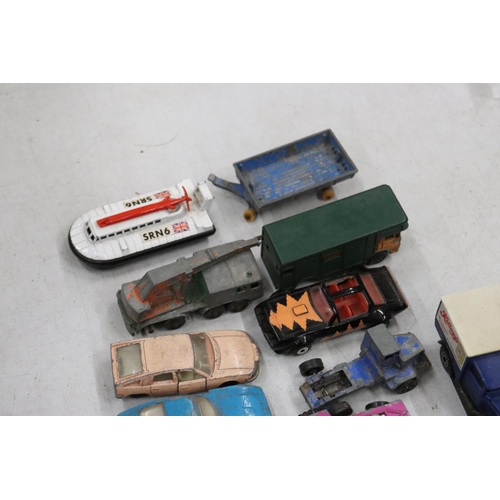 286 - A QUANTITY OF VINTAGE MATCHBOX AND LESNEY DIECAST VEHICLES