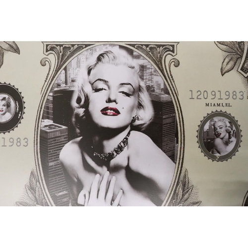 289 - A MAN CAVE METAL MARILYN MONROE NOTE 15 X 12 INCH