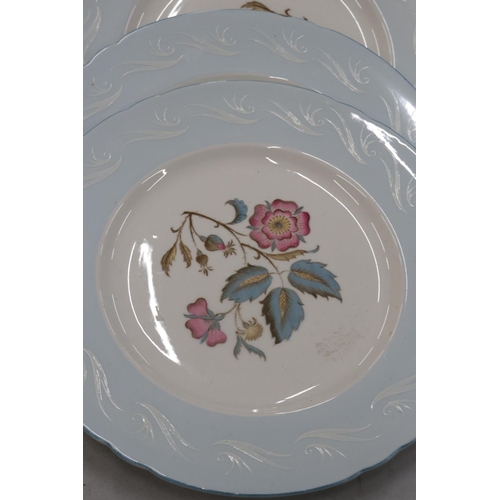 299 - SIX SHELLEY FLORAL PLATES 27.5 CM