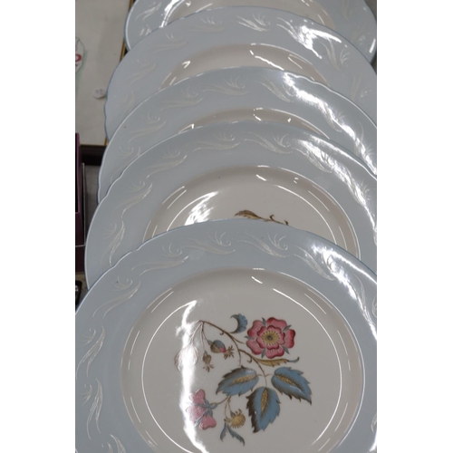 299 - SIX SHELLEY FLORAL PLATES 27.5 CM