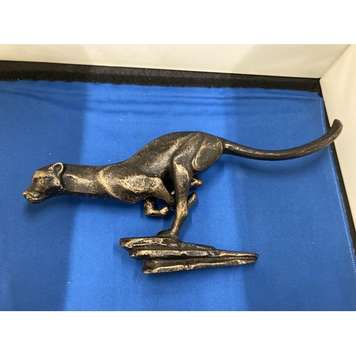 4 - A BRONZE JAGUAR CAT