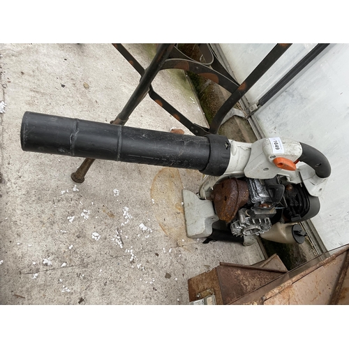 1649 - A STIHL PETROL LEAF BLOWER BOODY FOR SPARES AND REPAIRS