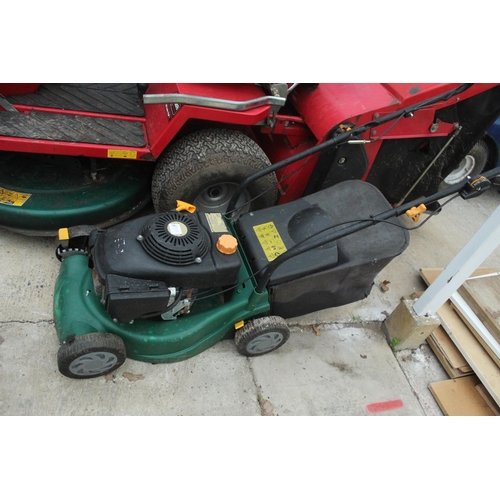 100G - RIDE ON MOWER COUNTAX RED AND GREEN LAWN MOWER  NO VAT