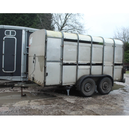 213 - IFOR WILLIAMS TA510 LIVESTOCK TRAILER TWIN AXEL + VAT