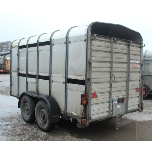 213 - IFOR WILLIAMS TA510 LIVESTOCK TRAILER TWIN AXEL + VAT