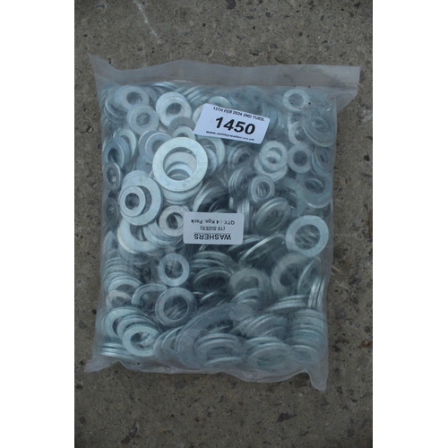 1450 - BAG OF MIXED WASHERS  + VAT