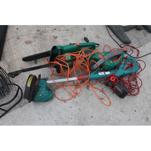 1473 - CHAINSAW, STRIMMER  AND HEDGECUTTER  NO  VAT