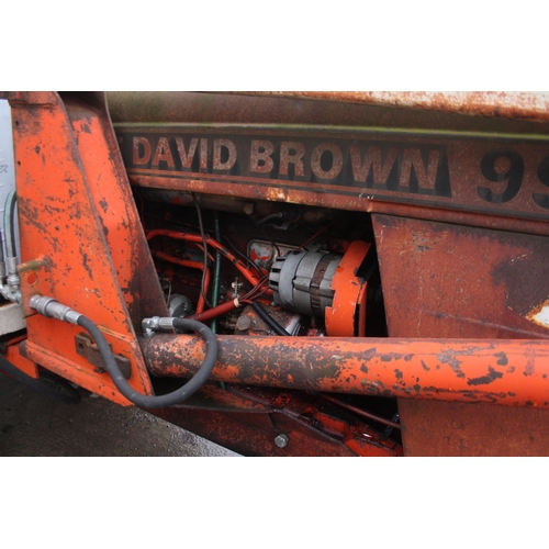 205 - DAVID BROWN 995 TRACTOR WITH FORE END LOADER XER664T FIRST REG 1979 ALL WORKING WITH V5 & KEY NEW HY... 