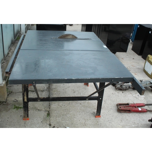 36 - SINGLE PHASE ELECTRIC SAW BENCH IN WORKING ORDER  NO VAT