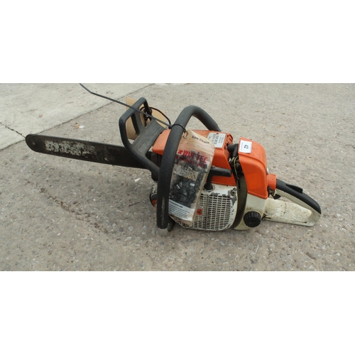 42 - STIHL CHAINSAW O38 AUS FARM BOSS IN WORKING ORDER  NO VAT