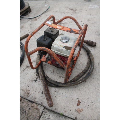 77 - HONDA ENGINE CONCRETE POKER UNIT  NO VAT