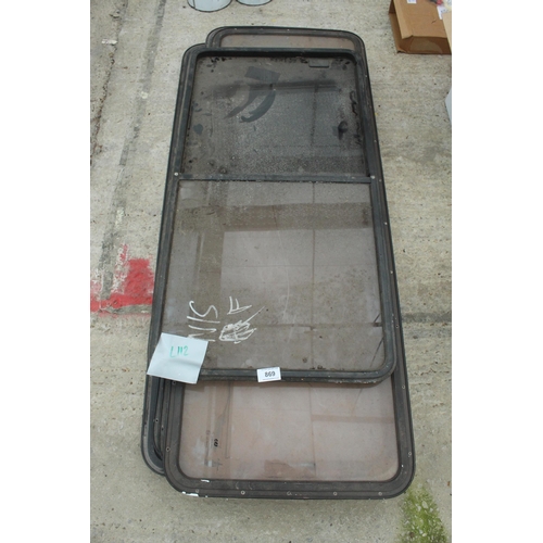 869 - 5 MINI BUS/ HORSE BOX WINDOWS  + VAT