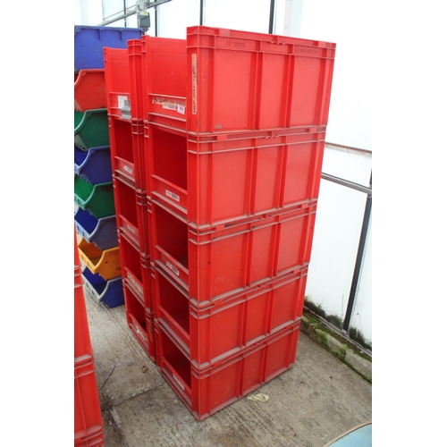 874 - 10 STACKABLE LIN BINS  + VAT