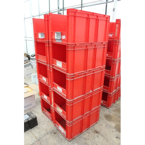 875 - 10 STACKABLE LIN BINS  + VAT