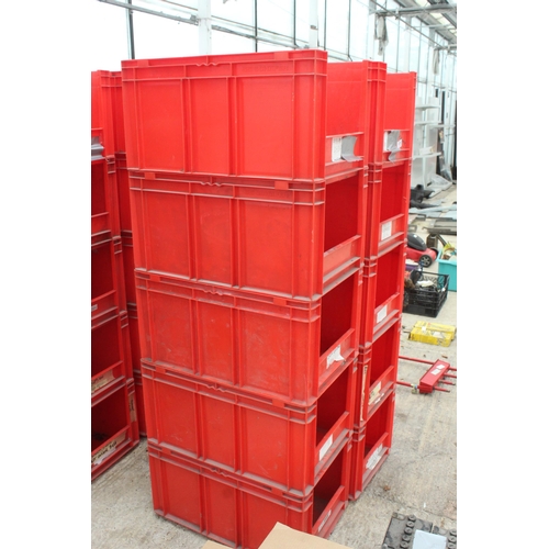 875 - 10 STACKABLE LIN BINS  + VAT