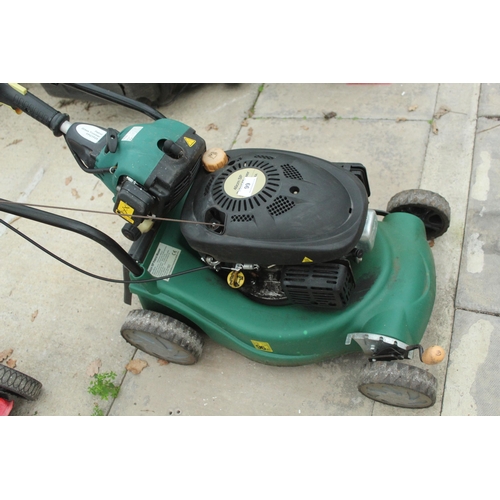 99 - POWER GREEN PETROL SELF PROPELLED   MOWER AND STRIMMER  NO VAT