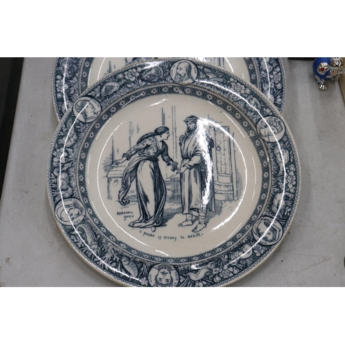 304 - FIVE OLD WEDGWOD PLATES 