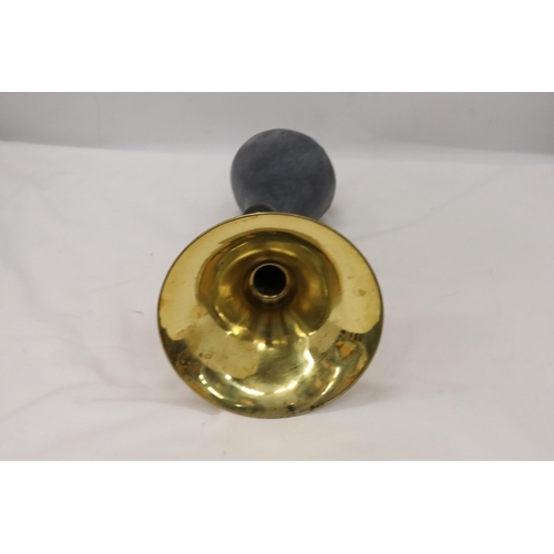 344 - A BRASS HORN