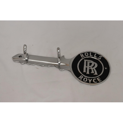 345 - A CHROME ROLLS ROYCE KEY HOOK