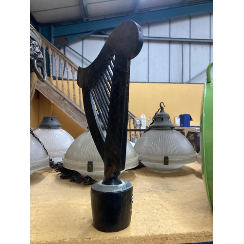 76 - A LARGE RESIN GUINNESS HARP FIGURE