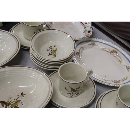 803 - A QUANTITY OF ROYAL DOULTON 'WILD CHERRY' DINNERWARE TO INCLUDE SERVING BOWLS, DESSERT BOWLS, CUPS A... 