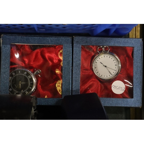 805 - A LARGE QUANTITY OF WRISTWATCHES AND MODERN POCKET WATCHES, SOME BOXED, TO INCLUDE CHRISTIN LARS 'DI... 