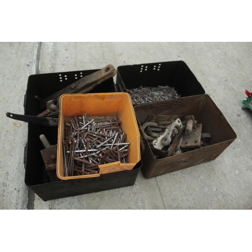 1700 - 5 BOXES OF NAILS AND HINGES  + VAT