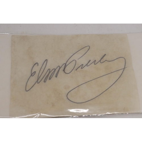 347A - AN ELVIS PRESLEY AUTOGRAPH ON PAPER