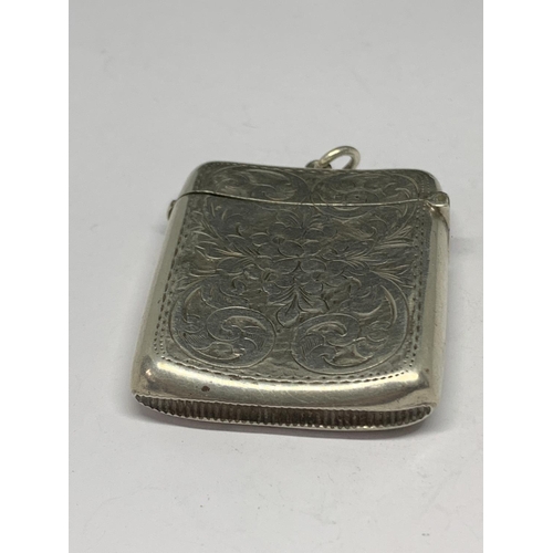 65 - A HALLMARKED BIRMINGHAM SILVER VESTA CASE