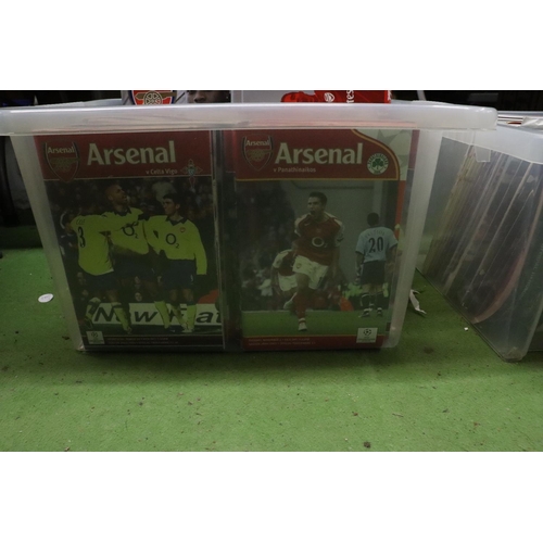 873 - A LARGE QUANTITY OF FOOTBALL PROGRAMMES TO INCLUDE ARSENAL, HULL CITY, WIMBLEDON, ETC