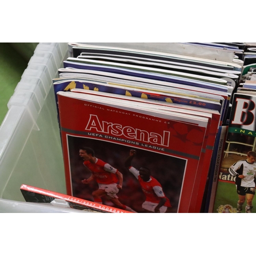 873 - A LARGE QUANTITY OF FOOTBALL PROGRAMMES TO INCLUDE ARSENAL, HULL CITY, WIMBLEDON, ETC