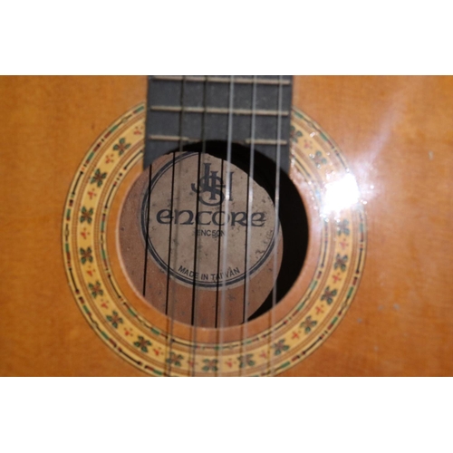 877 - TWO ACOUSTIC GUITARS, A CHANTRY AND ENCORE