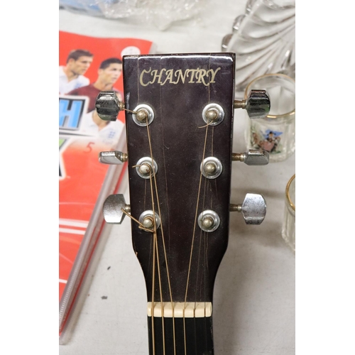 877 - TWO ACOUSTIC GUITARS, A CHANTRY AND ENCORE