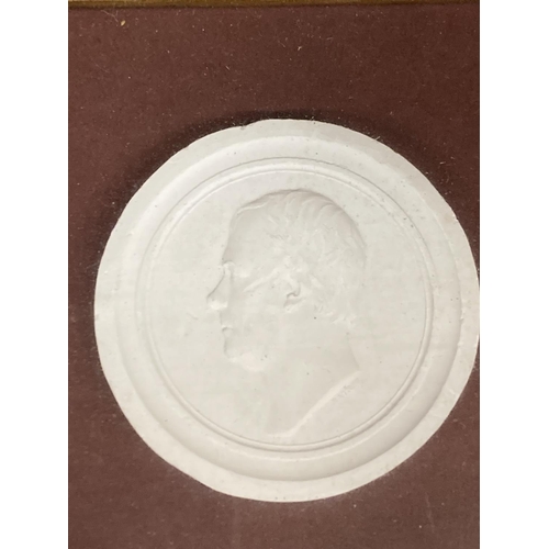 1035 - A FRAMED GRAND TOUR PLASTER OF PARIS MEDALLION