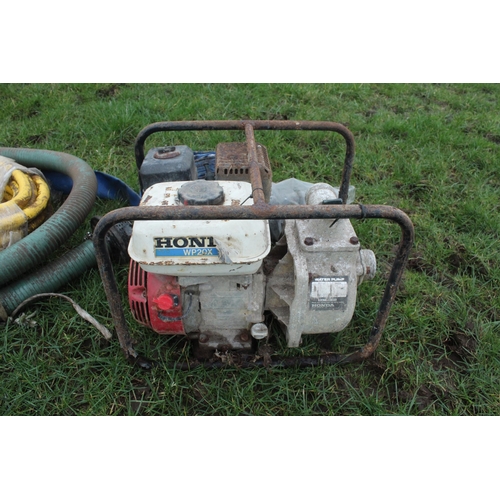 104 - HONDA WATER PUMP WITH PIPES AND FITTINGS  + VAT