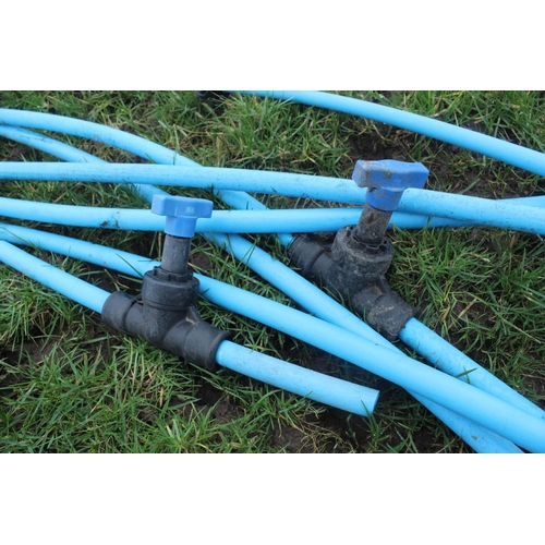 108 - VARIOUS BLUE WATER PIPES WITH 4 TAPS  + VAT