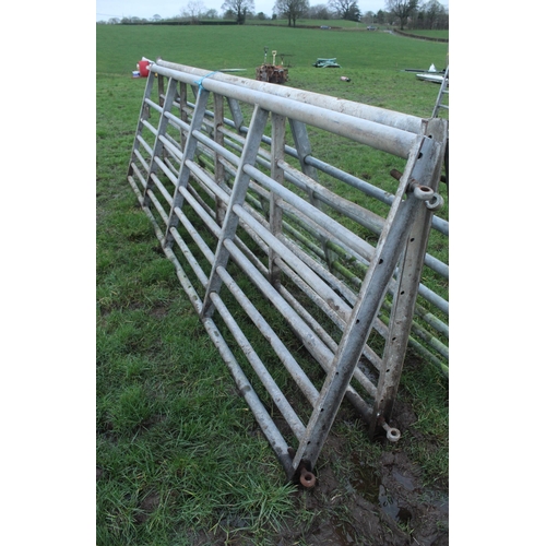 154 - GALVANISED GATE 11' X 10