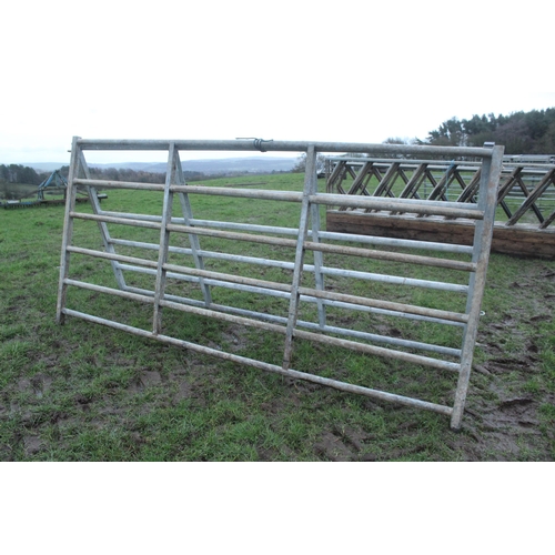 165 - 2 CATTLE HURDLES 10' LONG 5' DEEP  + VAT