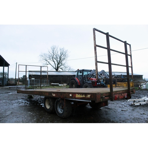 189 - A NORTON TWIN AXLE BALE TRAILER 8' WIDE   + VAT