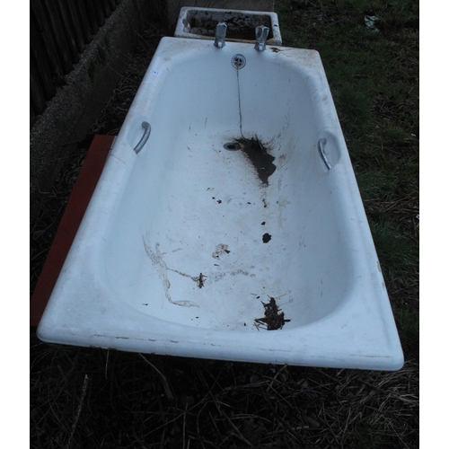 91 - CAST IRON BATH  + VAT