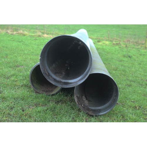 99 - 3 PLASTIC PIPES (1 DAMAGED) 19' 10