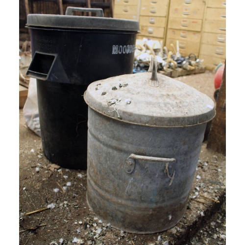 16 - 1 METAL AND 1 PLASTIC BIN  + VAT